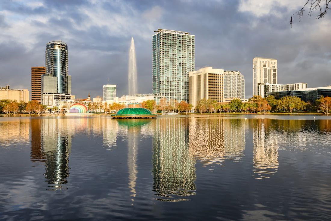 Downtown Orlando on Lake Eola