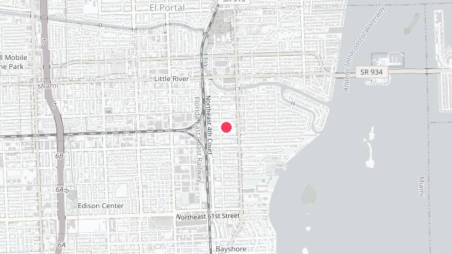 Map showing the office location of 305 Luxe Property Management