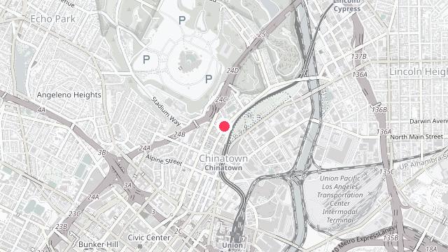 Map showing the office location of Angeleno Property Management Group