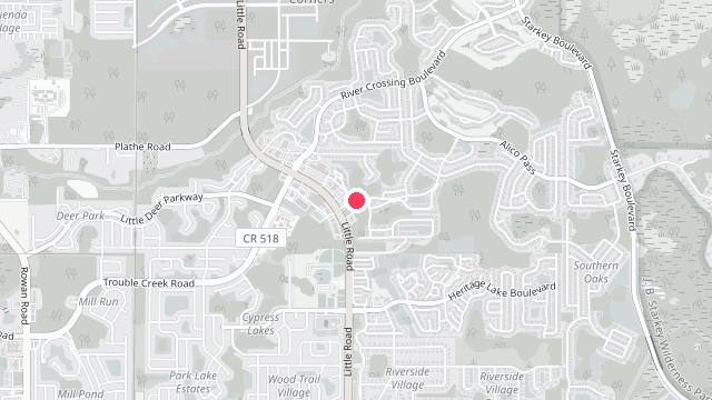 Map showing the office location of At Home Property Management and Realty