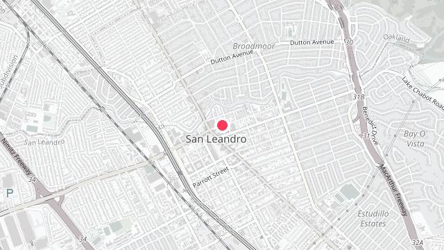 Map showing the office location of Bay Valley Property Management