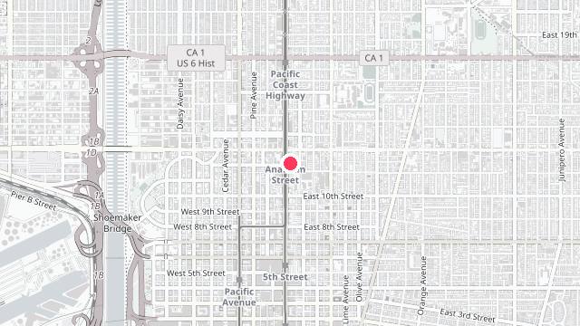 Map showing the office location of Beach Front Property Management