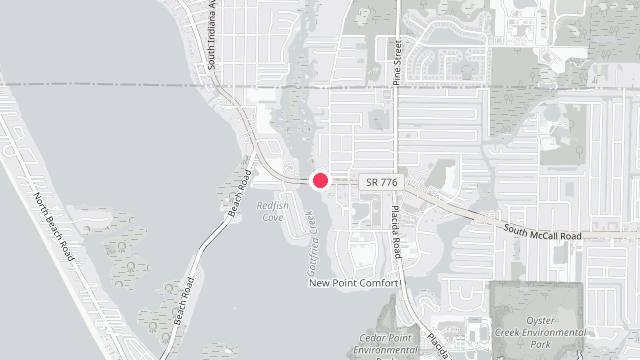Map showing the office location of Beaches Property Management