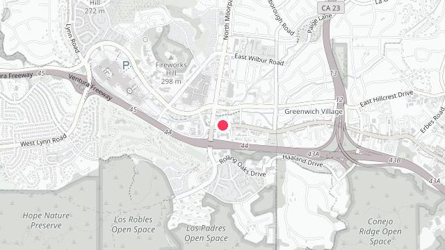 Map showing the office location of Beverly Glen Property Management