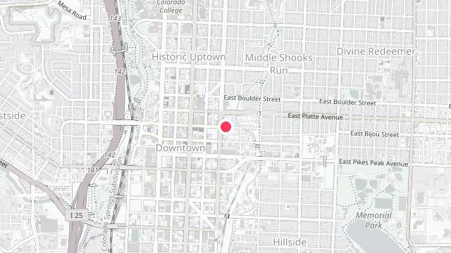 Map showing the office location of Bijou Property Management