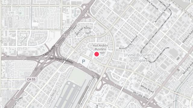 Map showing the office location of Boardwalk Property Management