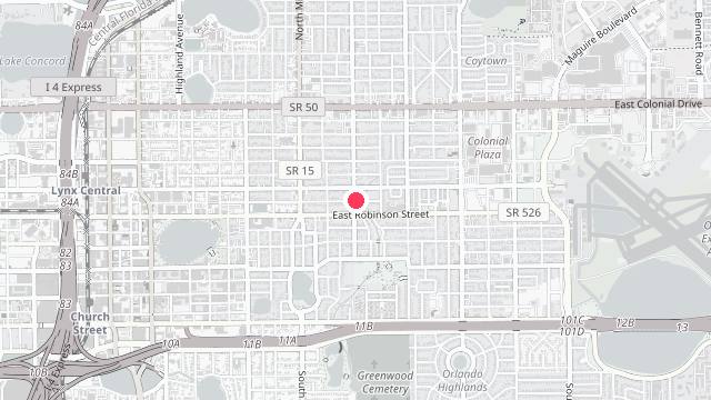 Map showing the office location of Central Florida Property Management Services