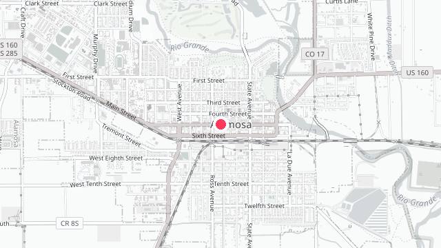 Map showing the office location of Century Property Management and Sales