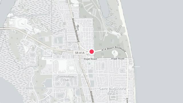 Map showing the office location of Coastal Realty & Property Management