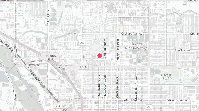 Map showing the office location of Columbine Realty & Property Management