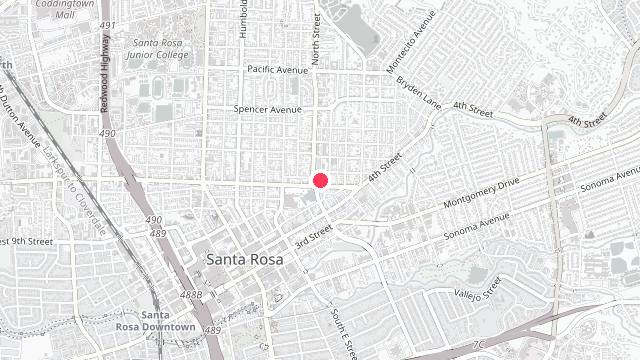 Map showing the office location of Dede's Rentals & Property Management