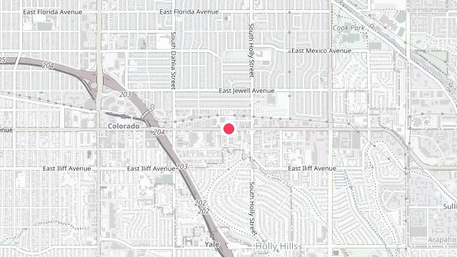 Map showing the office location of Denco Property Management and Sales