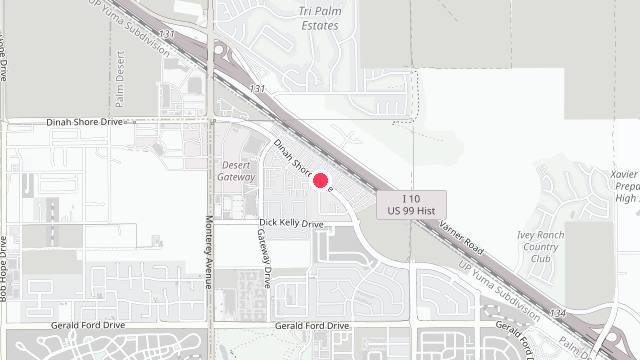 Map showing the office location of Desert Cities Property Management,
