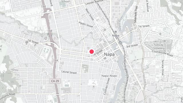 Map showing the office location of First & Main Property Management