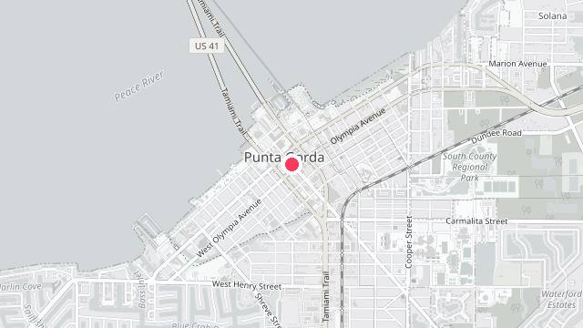 Map showing the office location of Florida Suncoast Property Management