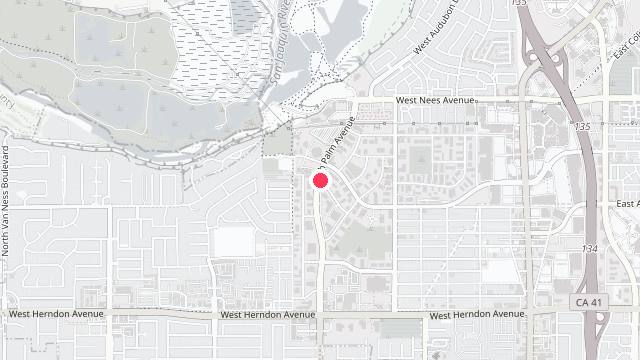 Map showing the office location of Fresno First Choice Property Management