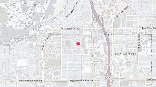 Map showing the office location of Fresno Property Management