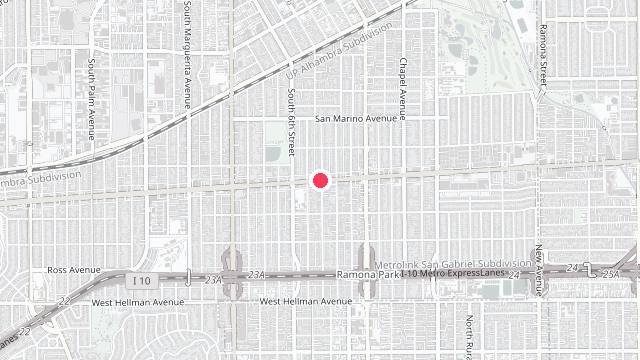 Map showing the office location of G E Property Management