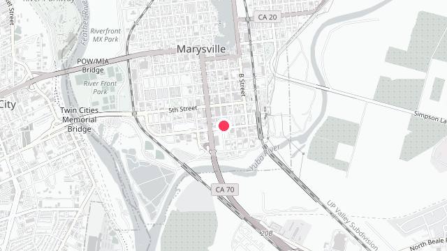 Map showing the office location of Goodman Gals Property Management