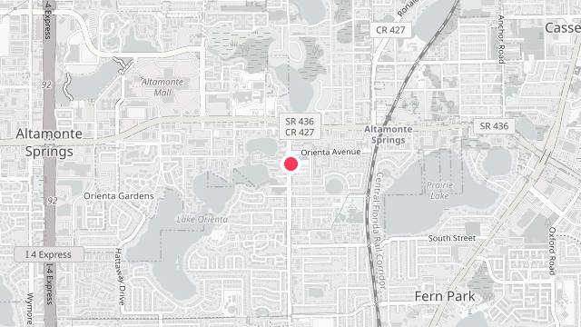 Map showing the office location of Greater Orlando Property Management