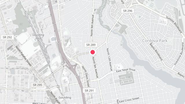 Map showing the office location of Gulf Emerald Coast Property Management and Realty