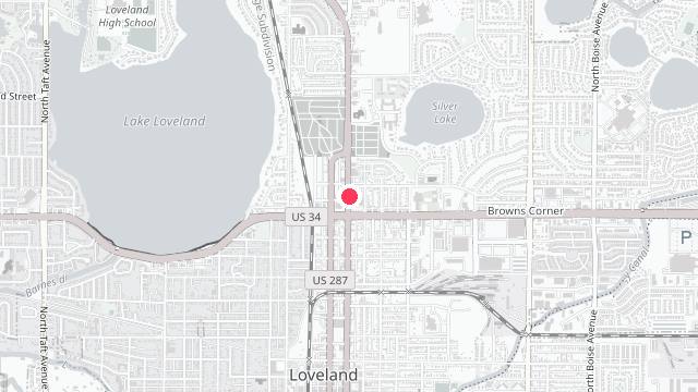 Map showing the office location of Hawk Hometown Property Management and Asset Protection