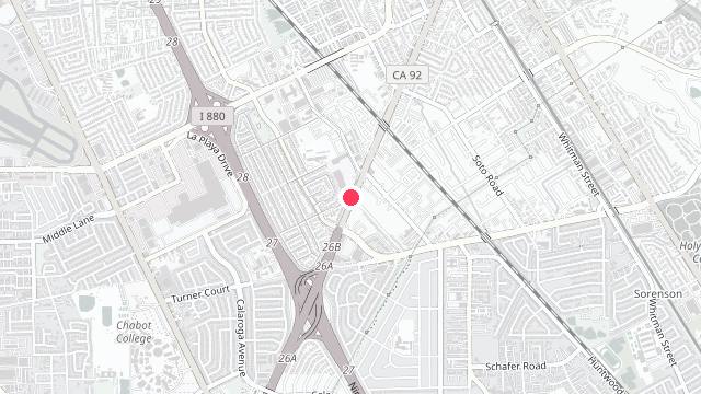 Map showing the office location of Hayward Property Management