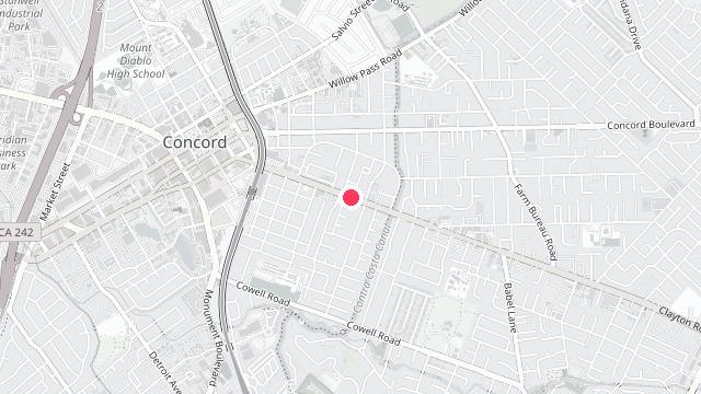 Map showing the office location of Hk Property Management California