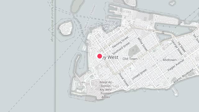 Map showing the office location of Key West Residential Property Management