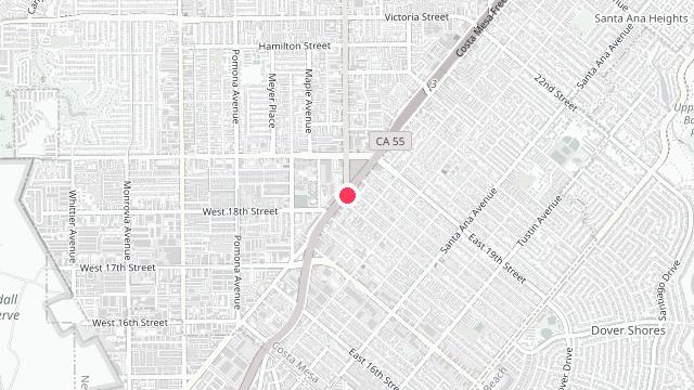Map showing the office location of L & M Coastal Property Management