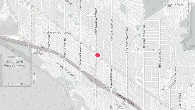 Map showing the office location of LA Lux Property Management