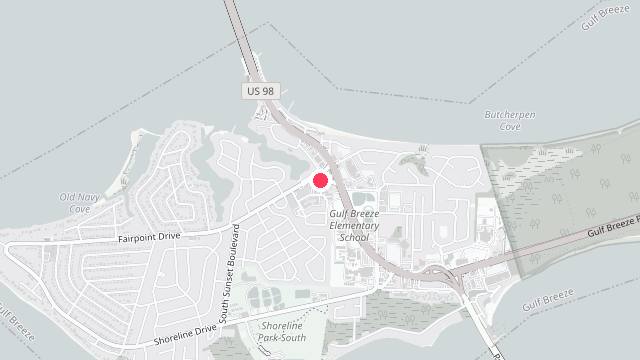 Map showing the office location of Legacy Property Management of NW Florida