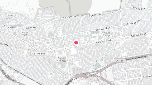 Map showing the office location of Life's A Beach Property Management