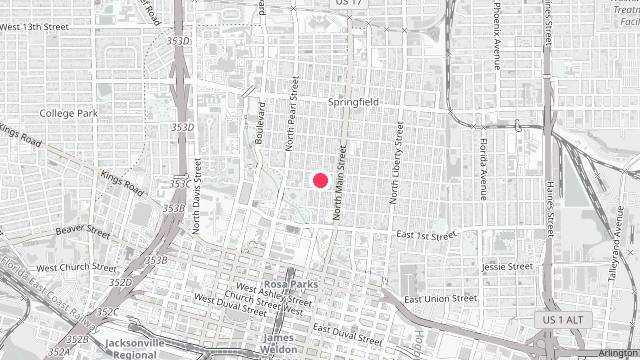Map showing the office location of M & M Homes Property Management