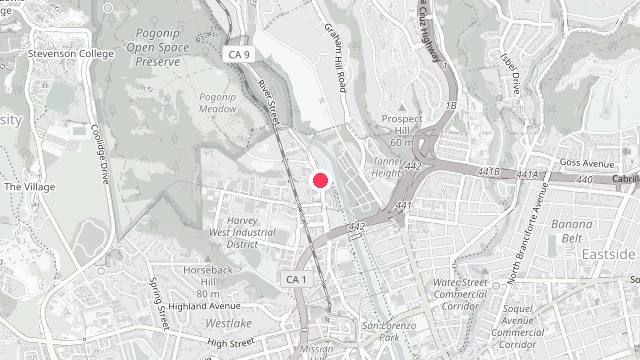 Map showing the office location of Marini & Locatelli Property Management