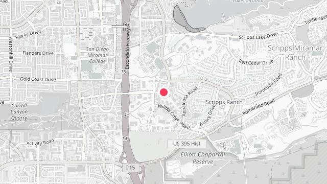 Map showing the office location of Meridian Property Management