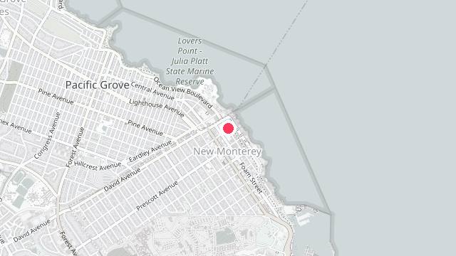 Map showing the office location of Monterey Bay Property Management