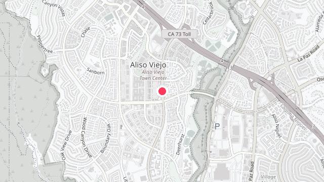 Map showing the office location of OC Property Management & Sales