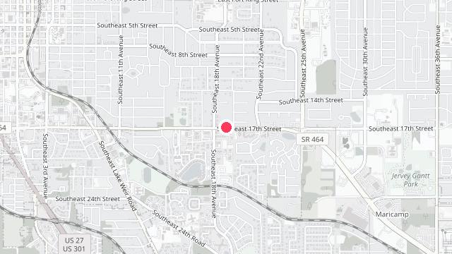Map showing the office location of Ocala Property Management