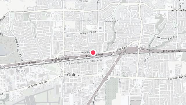 Map showing the office location of Palm and Oak Property Management