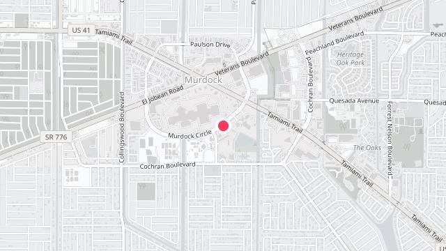 Map showing the office location of Palm Realty Property Management