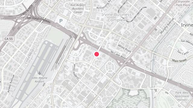 Map showing the office location of Pinnacle Property Management