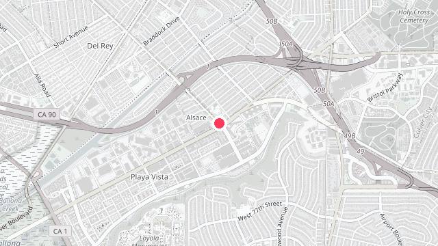 Map showing the office location of Playa Vista Property Management