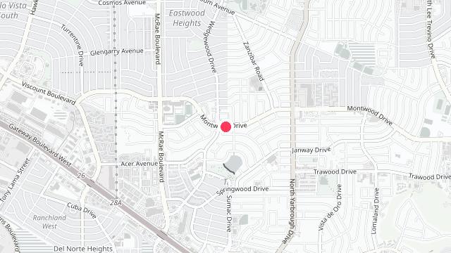Map showing the office location of Priority One Property Management