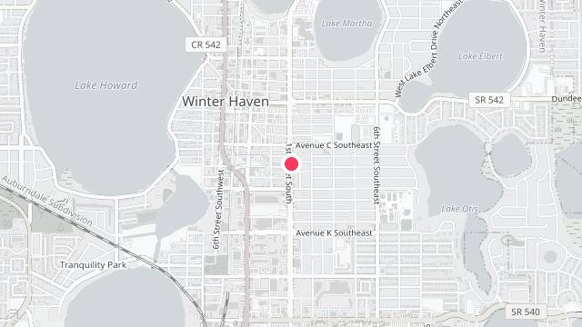 Map showing the office location of Property Management of Polk