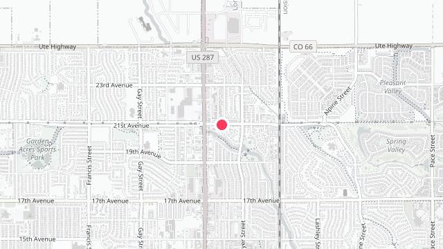 Map showing the office location of Property Management Plus Realty