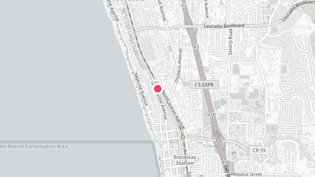 Map showing the office location of Sea West Property Management