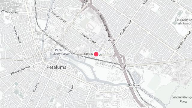 Map showing the office location of Sonoma Property Management