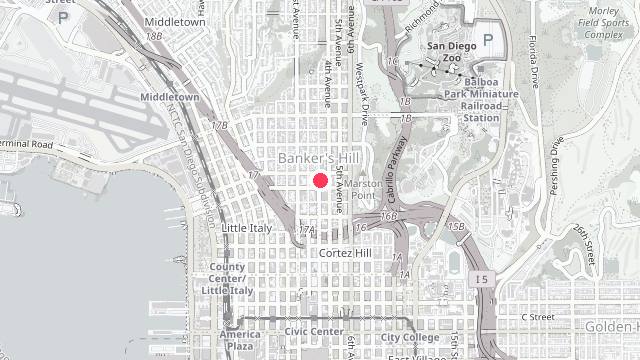 Map showing the office location of Strat Property Management