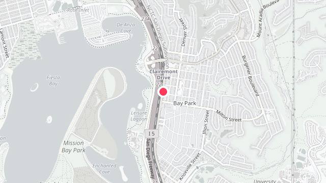 Map showing the office location of Sunset Property Management & Realty